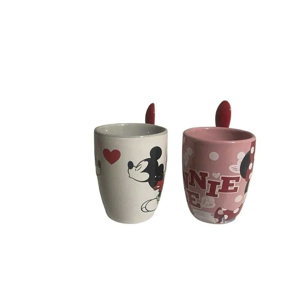 Minnie Mouse Espresso/Coffee Cup with spoon And Mickey Set Of 2